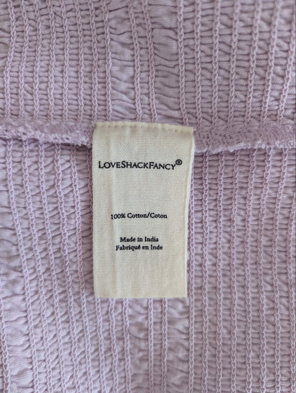 LoveShackFancy Lilac Ruffle Cropped Tank Size S - Picture 4 of 5